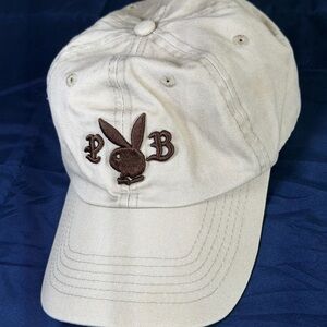 PLAYBOY Beige Cap with Brown Logo